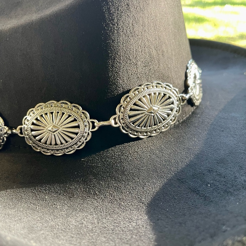 New Black Western Suede Cowboy Hat - Picture 16 of 16